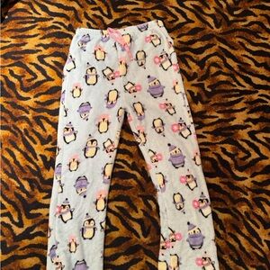Playful Penguin Kids Pajama Bottoms - Light Blue